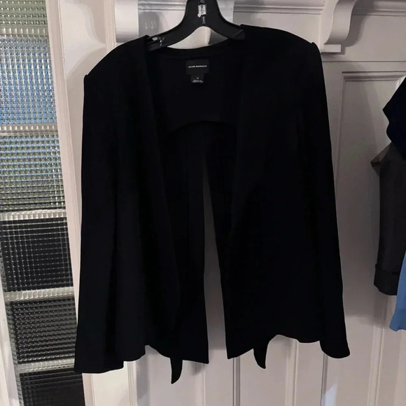 Club Monaco Women Open Split Back Blazer Black Size 12 - Picture 9 of 9
